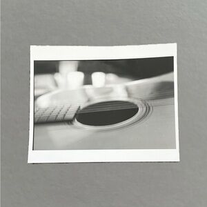Black and White Acoustic Guitar 8x10 Print